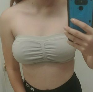 Bandeau bra with cinch front